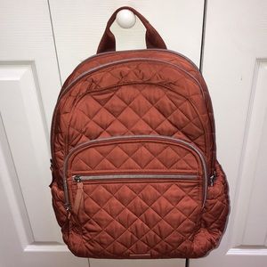 Vera Bradley Toasted Terracotta Performance Twill Campus Backpack